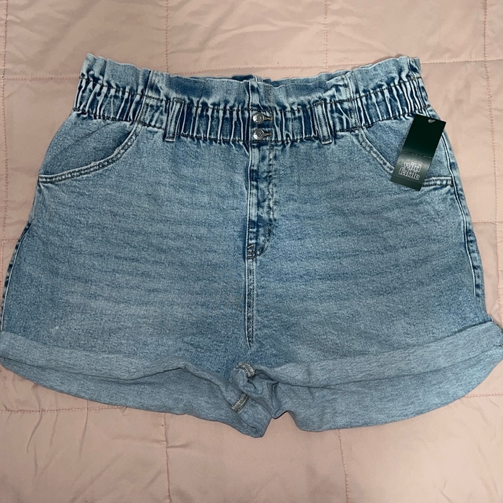 Jean Paper Bag Shorts